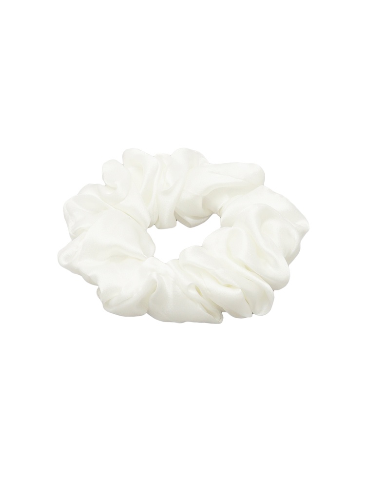 JG-010 Scrunchie jedwabna gumka do w�os�w zcrunchie bia�a